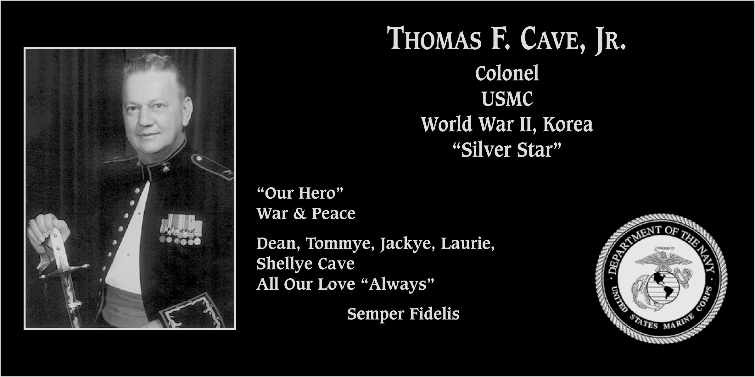 Thomas F Cave jr