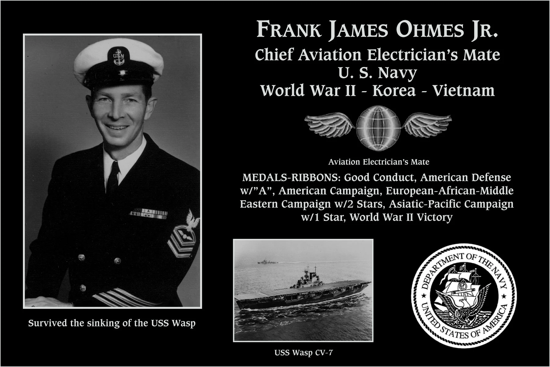 Frank James Ohmes jr