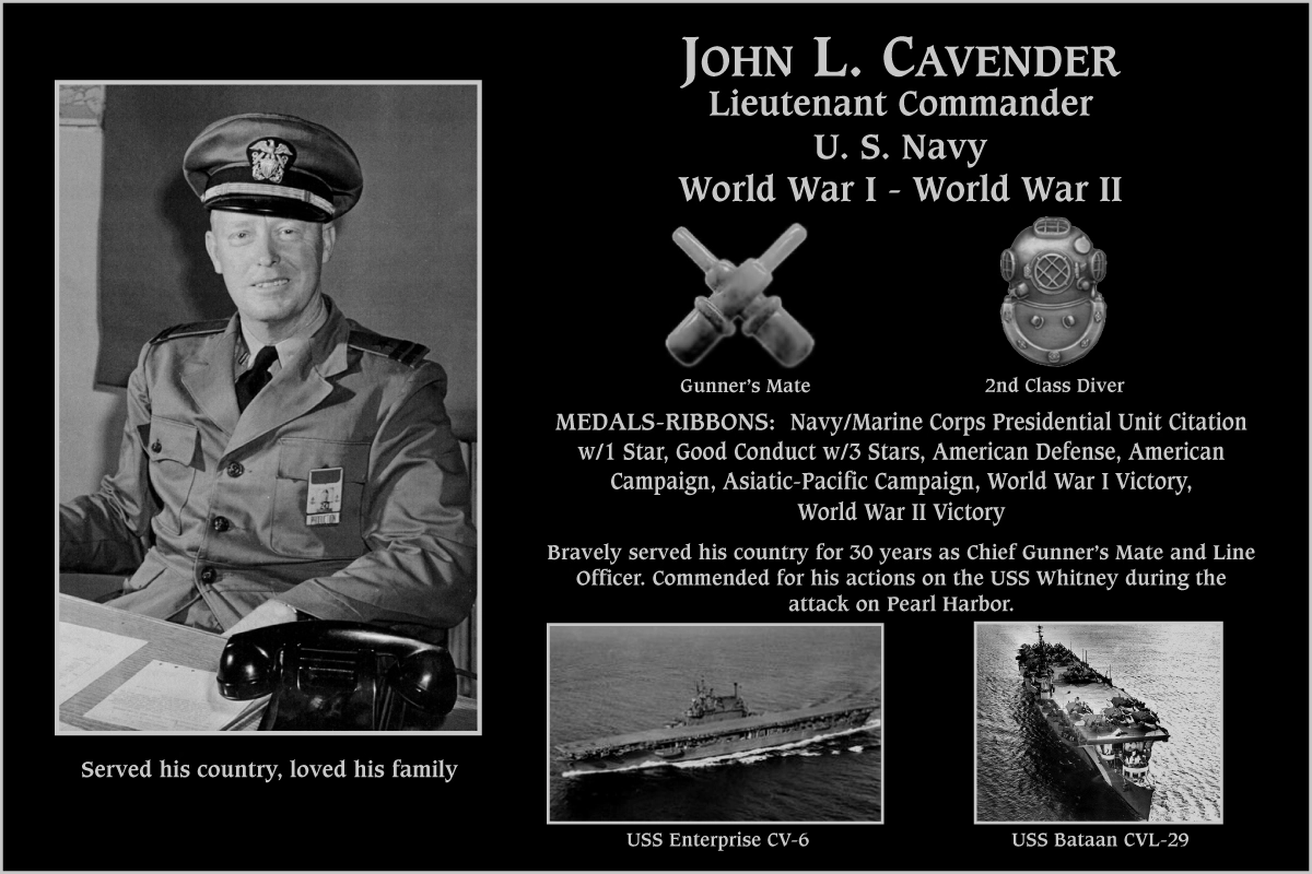 John L Cavender