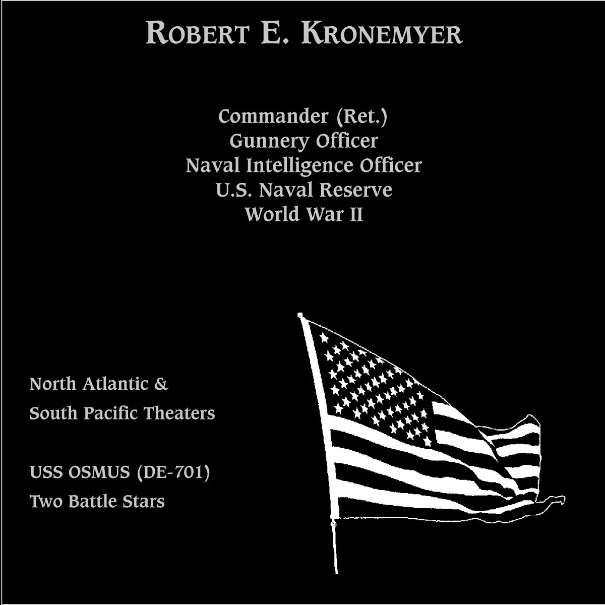 Robert E Kronemyer