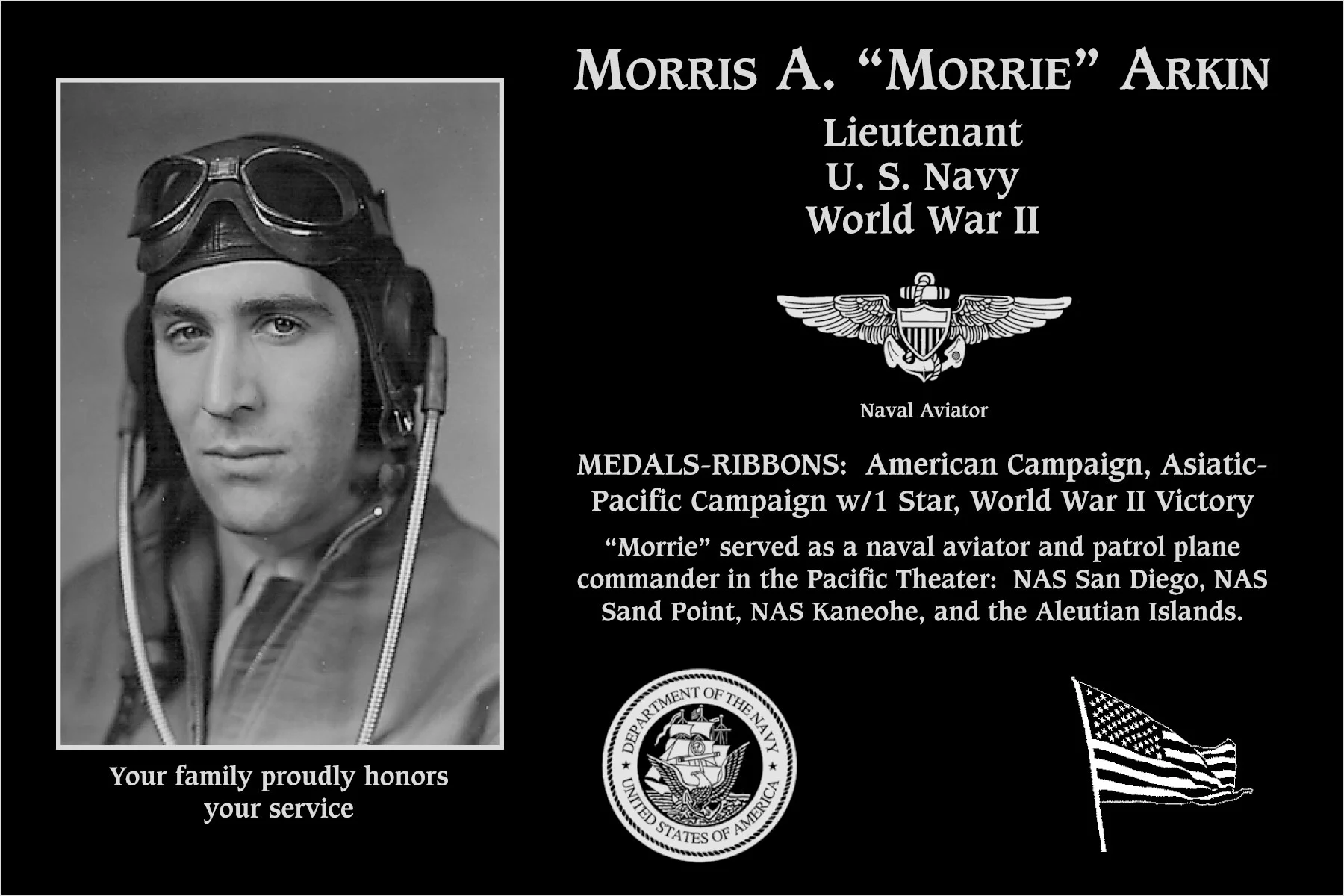 Morris A “Morrie” Arkin