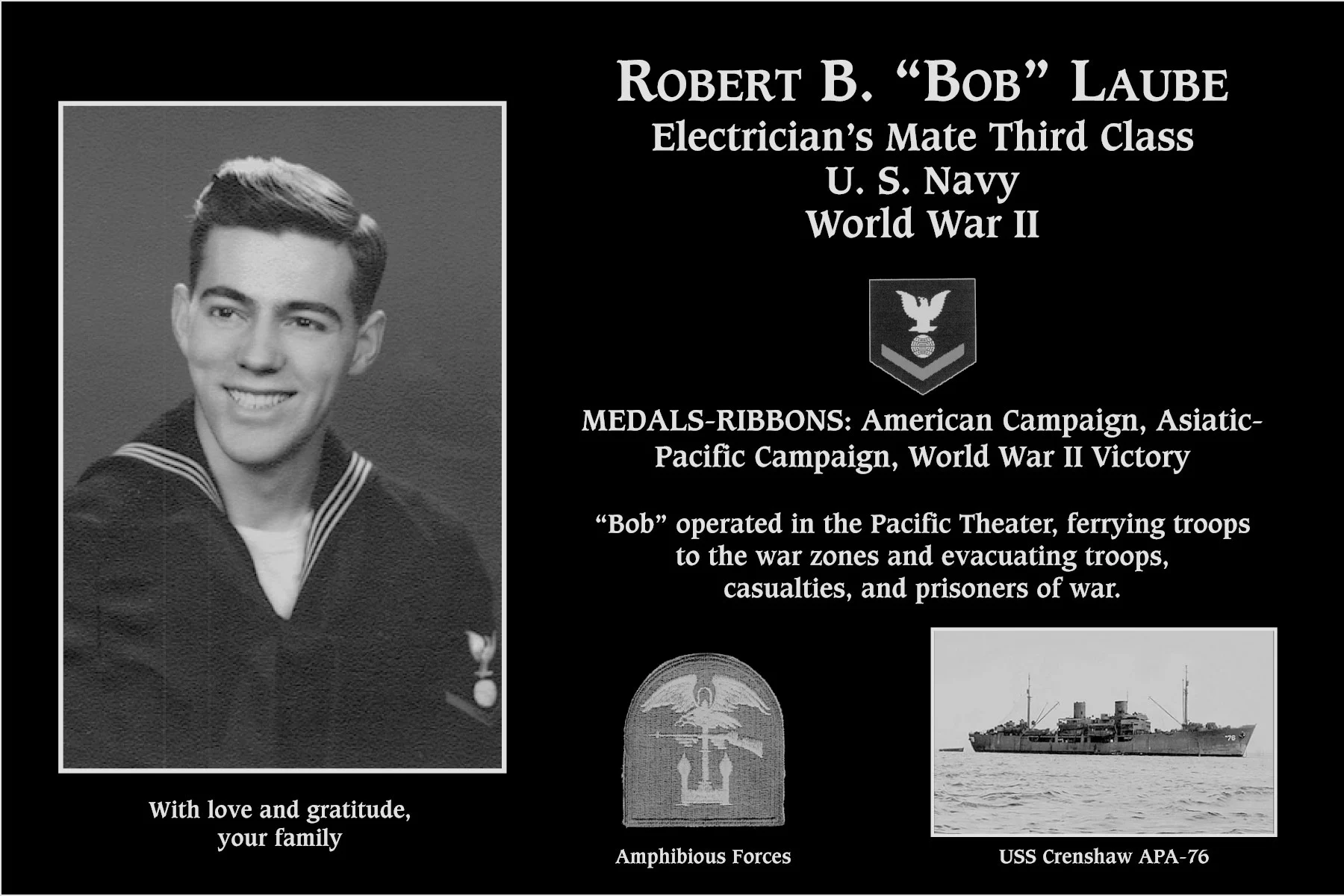 Robert B “Bob” Laube