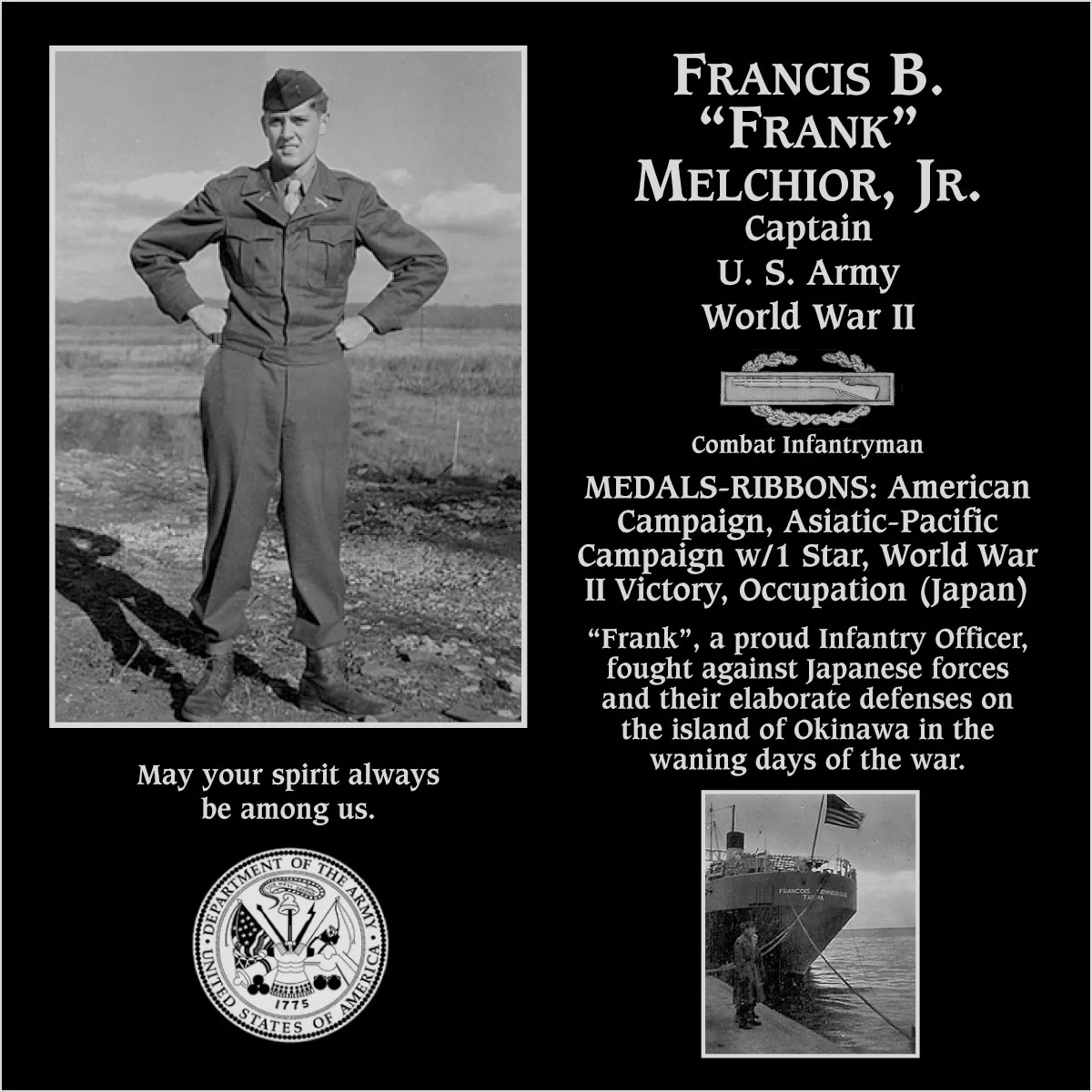 Francis B “Frank” Melchior, jr