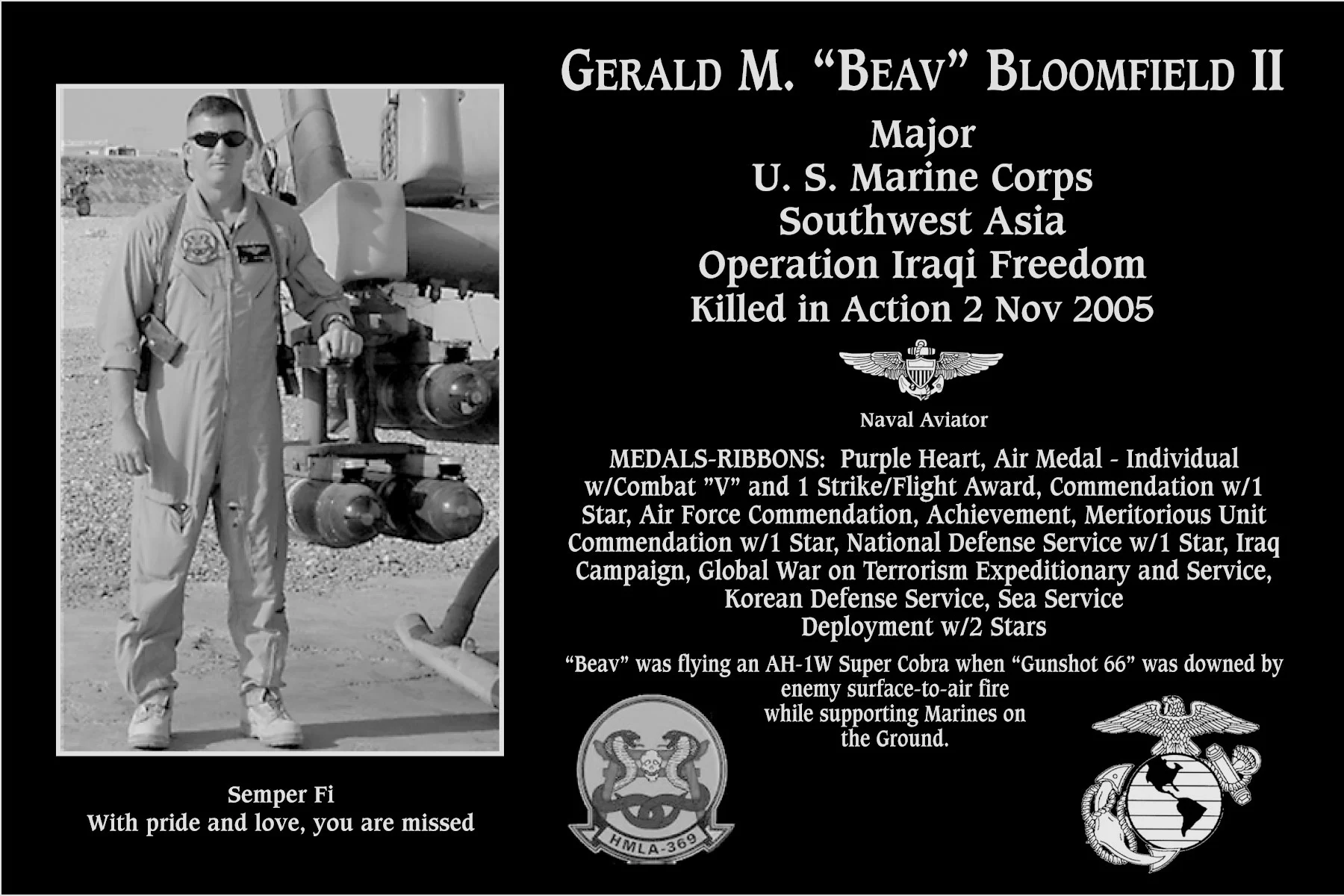 Gerald M “Beav” Bloomfield, ii