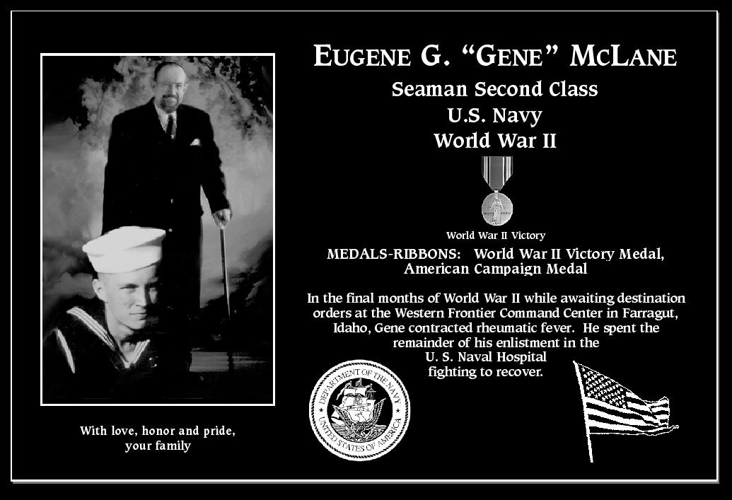 Eugene G “Gene” McLane