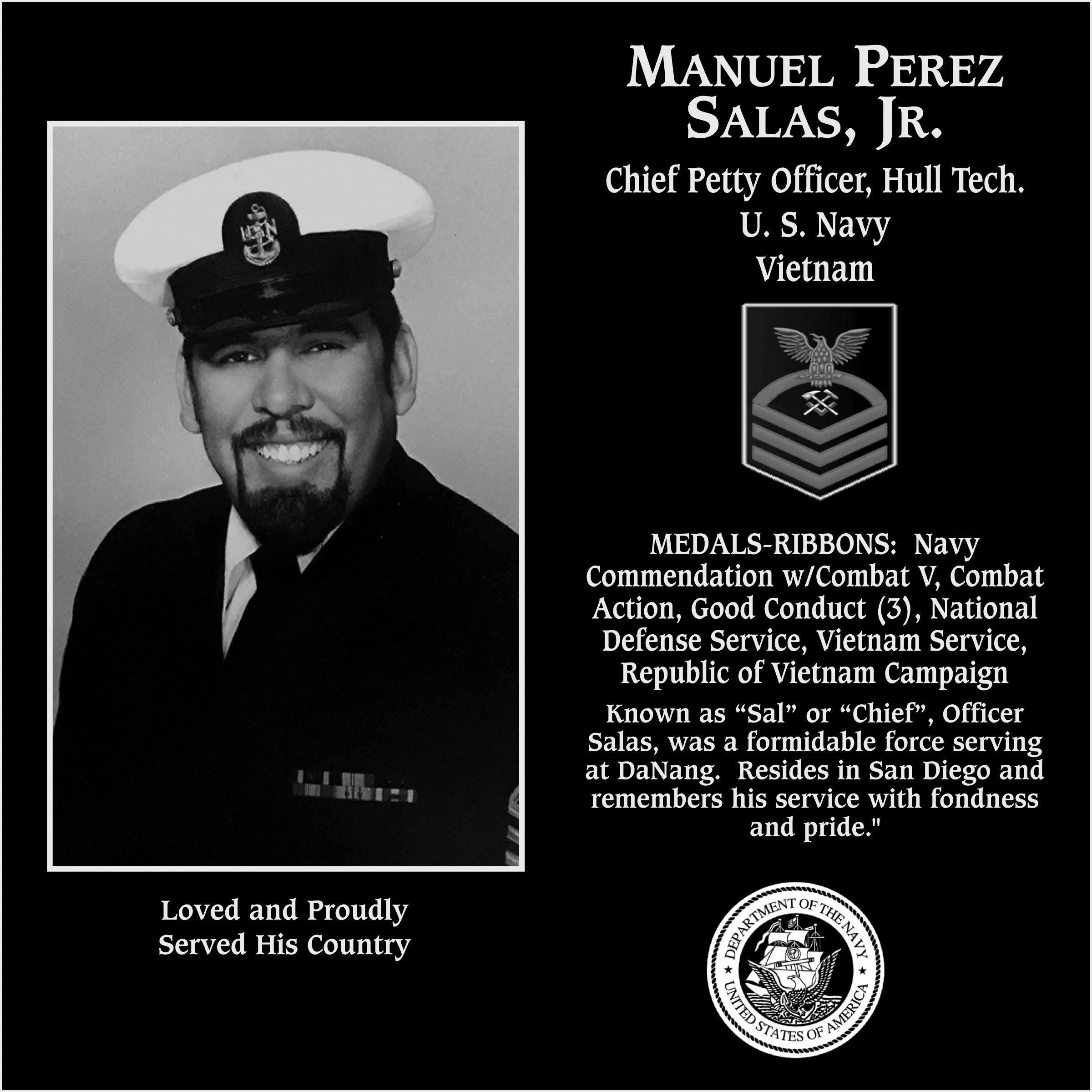 Manuel Perez “Sal, Chief” Salas, jr