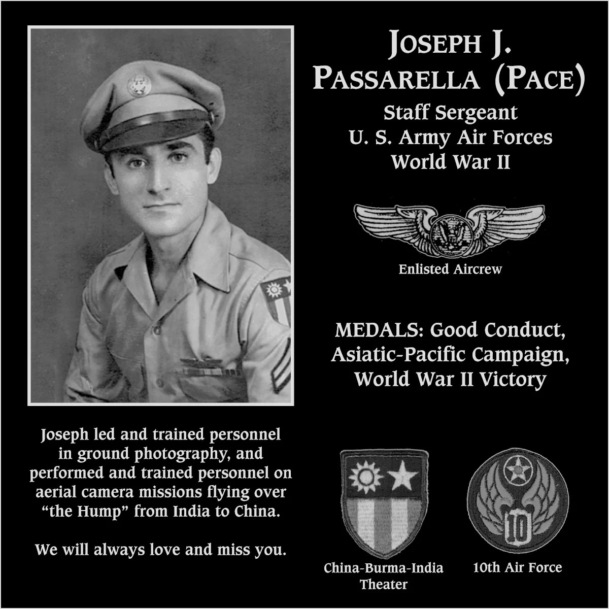 Joseph J “Pace” Passarella