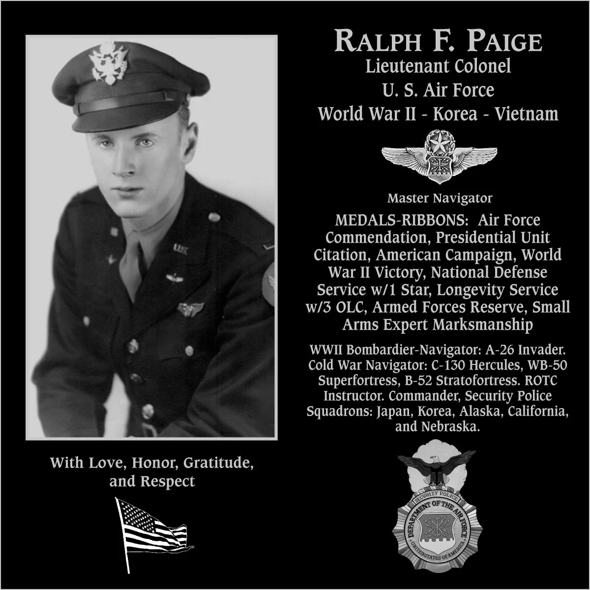 Ralph F Paige