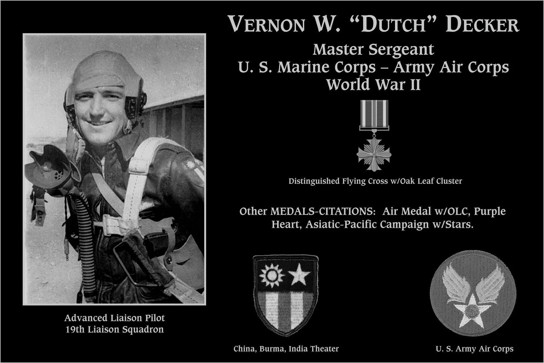 Vernon W “Dutch” Decker