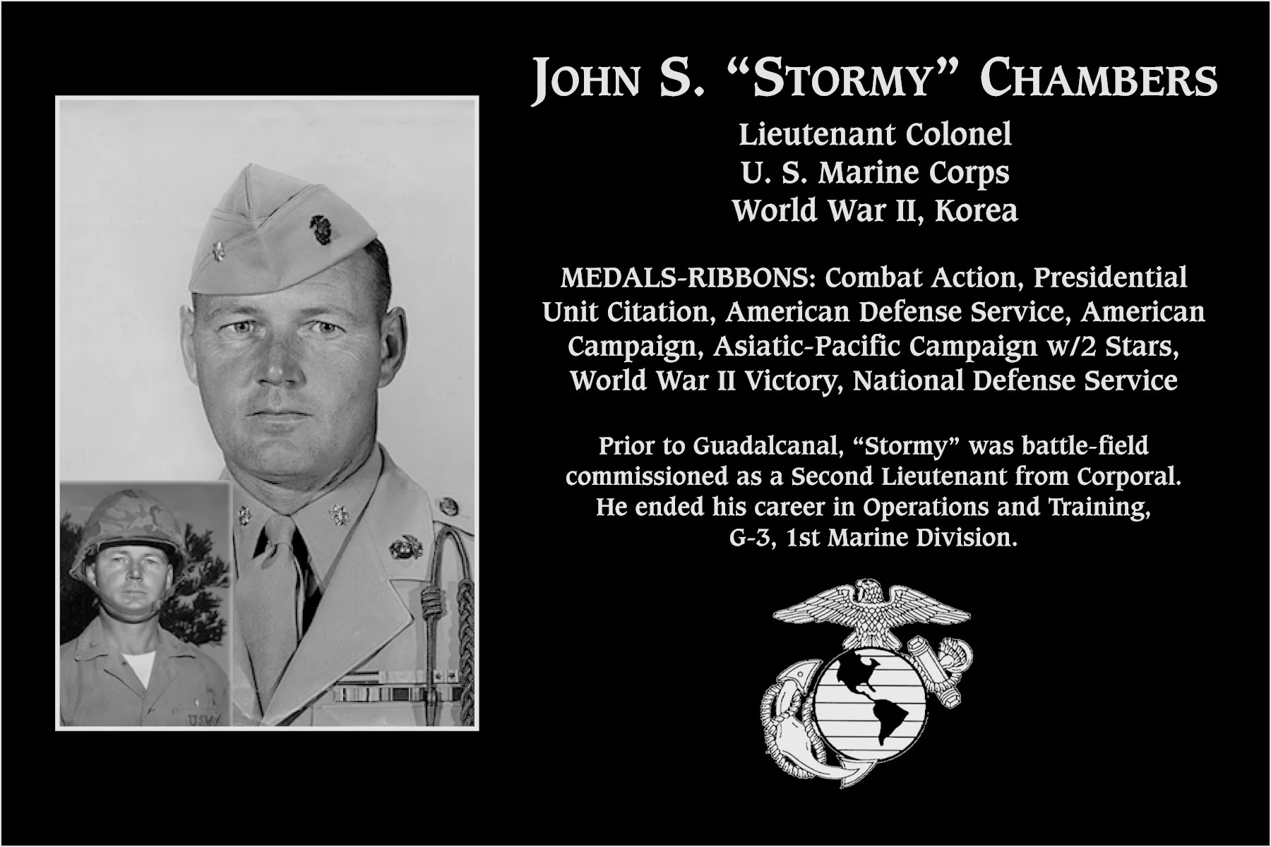 John S “Stormy” Chambers