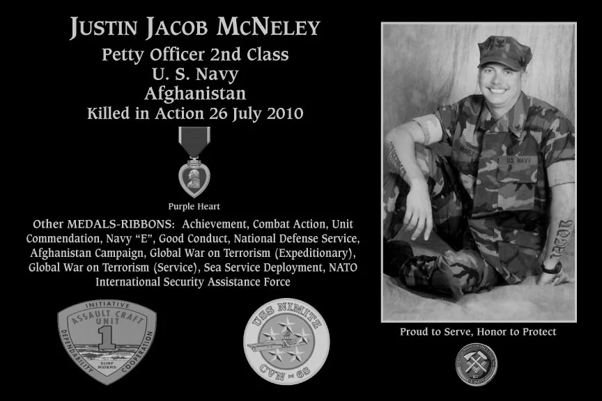 Petty Officer Second Class Justin Jacob McNeley | Mt. Soledad Virtual ...