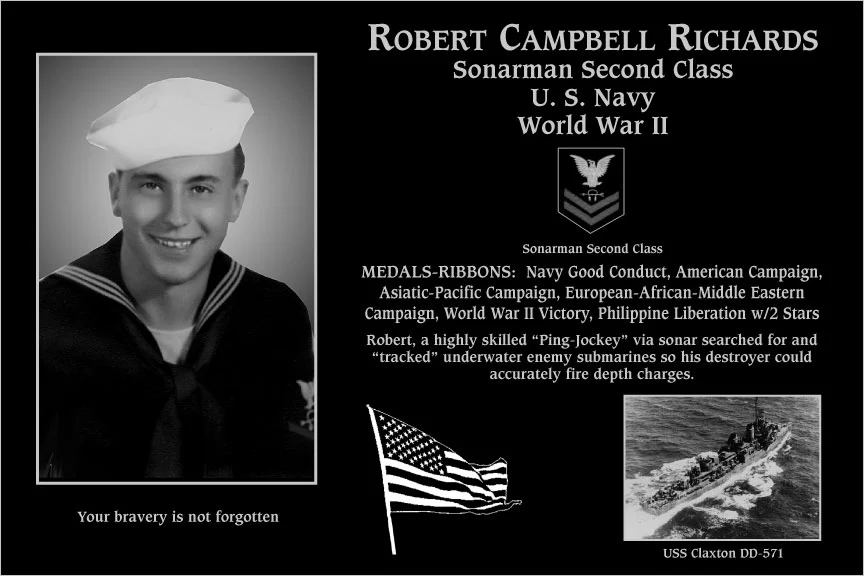 Seaman/Airman/Fireman Apprentice Robert Campbell Richards | Mt. Soledad ...