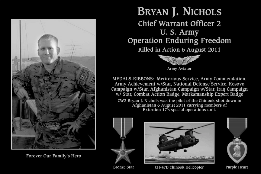 Chief Warrant Officer 2 Bryan J Nichols | Mt. Soledad Virtual Plaque