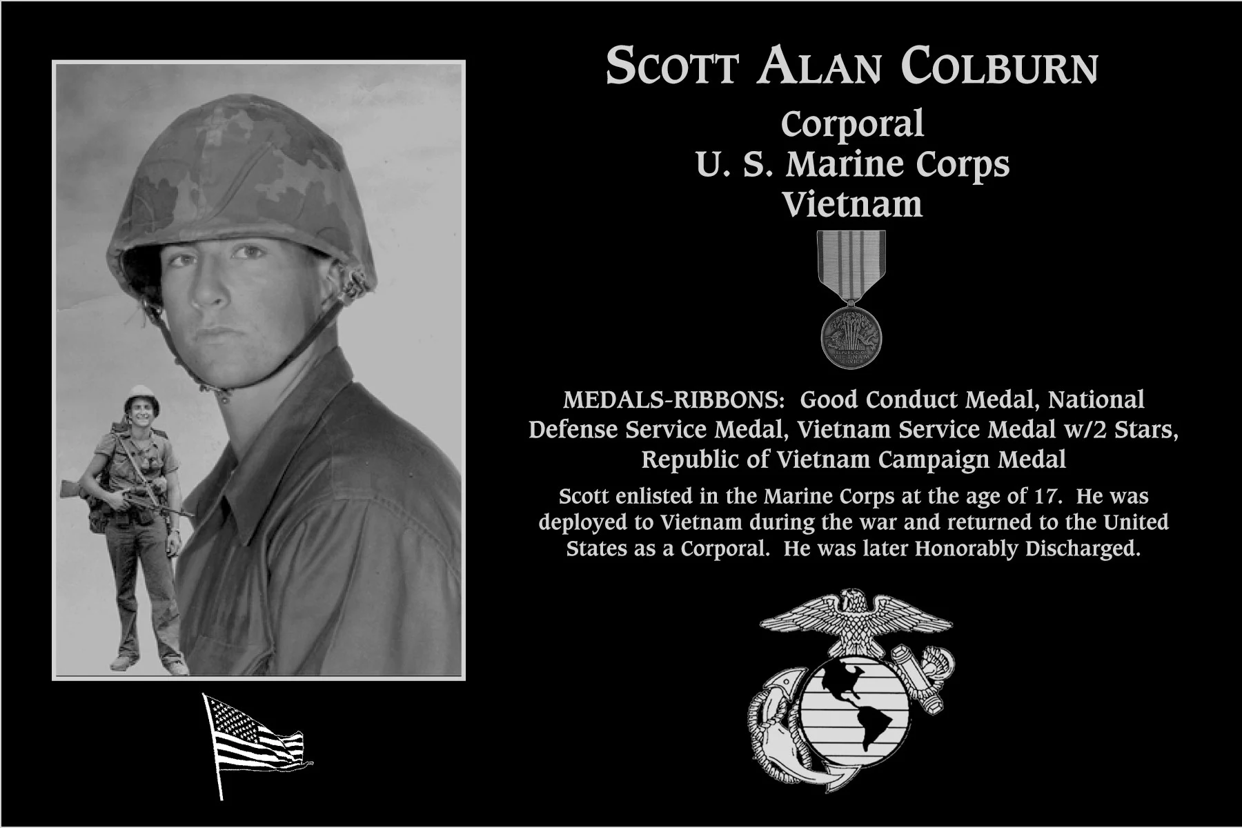 Corporal Scottburn Alan Colburn | Mt. Soledad Virtual Plaque