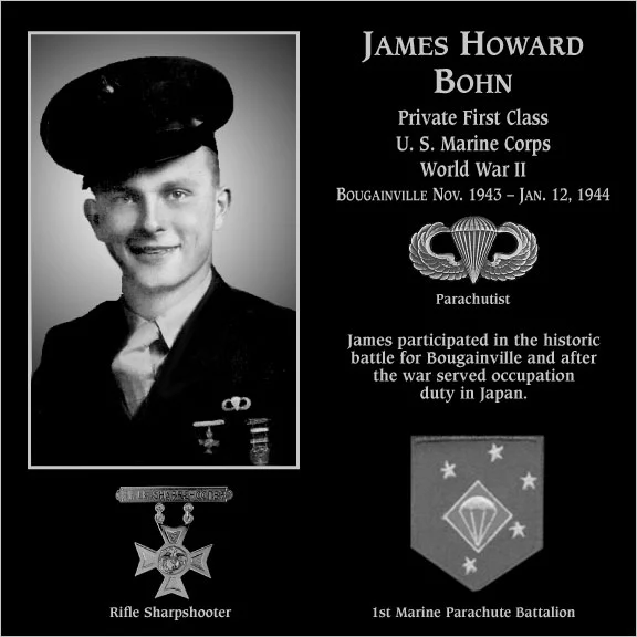 Private First Class James Howard Bohn | Mt. Soledad Virtual Plaque