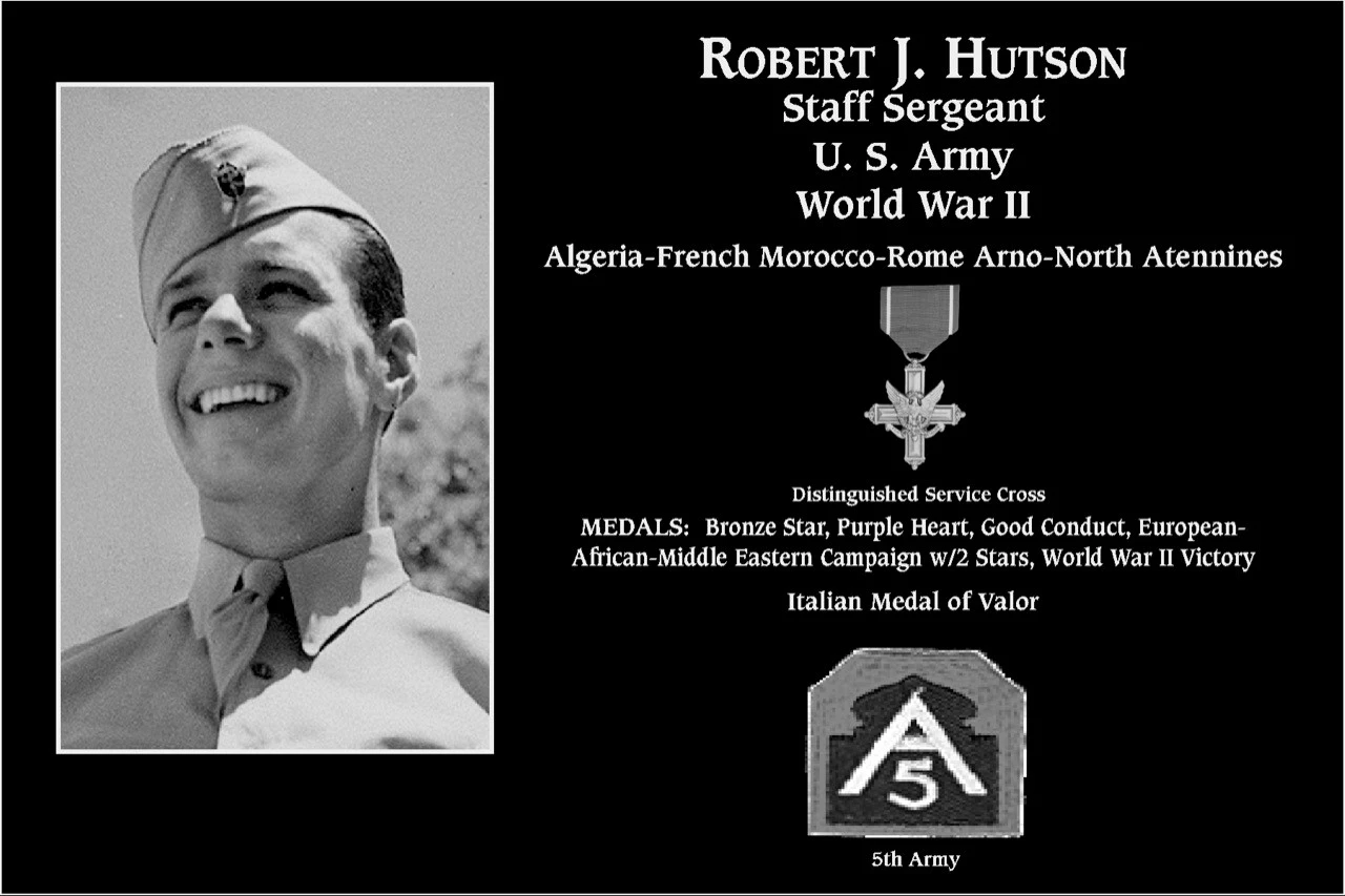 Staff Sergeant Robert J Hutson | Mt. Soledad Virtual Plaque