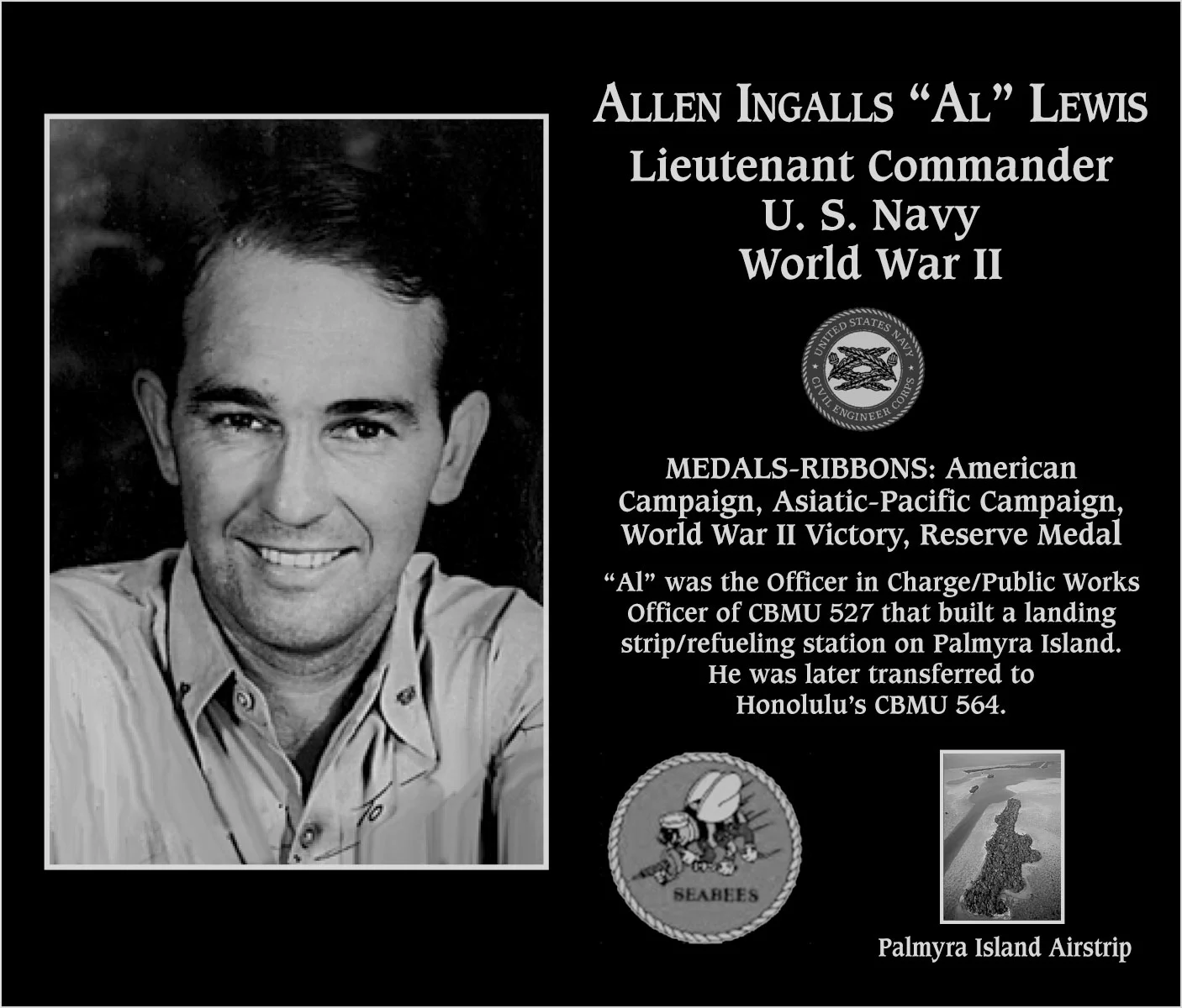 Lieutenant Commander Allen Ingalls Lewis Mt. Soledad Virtual Plaque