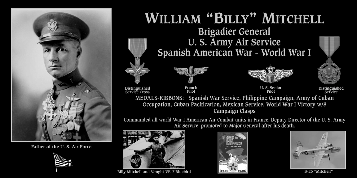 Brigadier General William Mitchell | Mt. Soledad Virtual Plaque