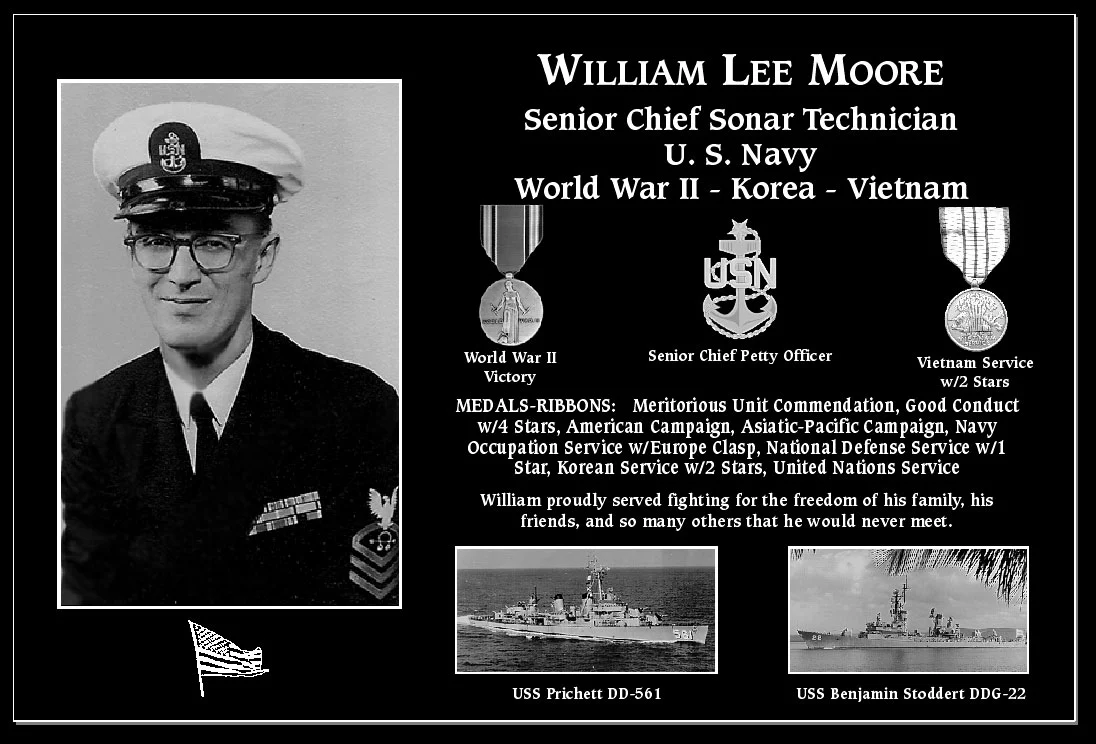 Senior Chief Petty Officer William Lee Moore | Mt. Soledad Virtual Plaque