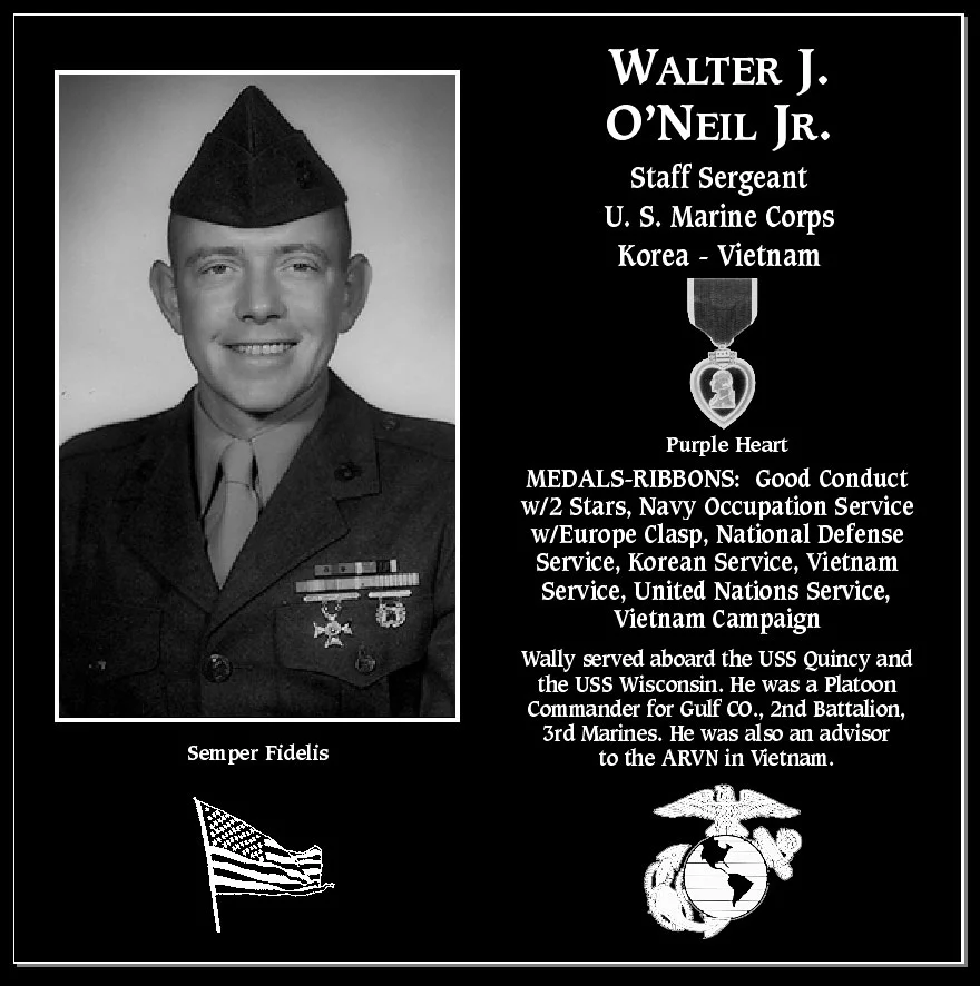 Staff Sergeant Walter J O'Neil jr | Mt. Soledad Virtual Plaque