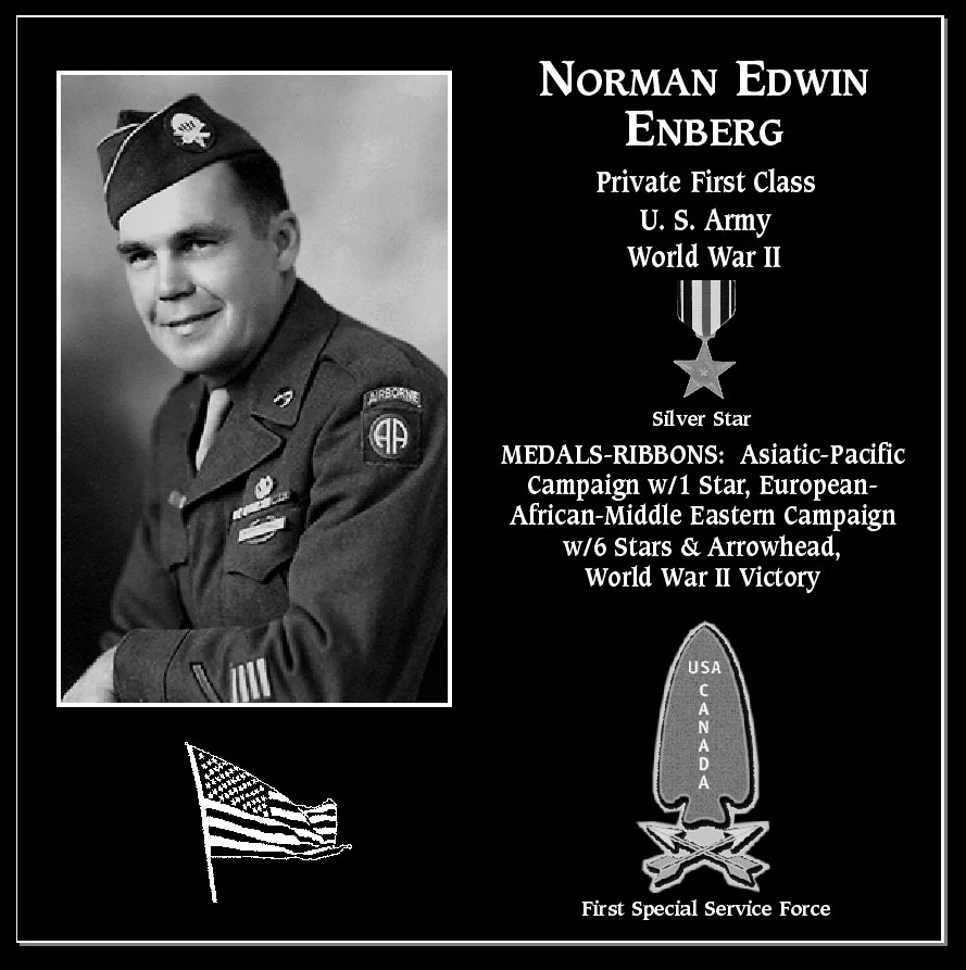 Private First Class Norman Edwin Enberg | Mt. Soledad Virtual Plaque