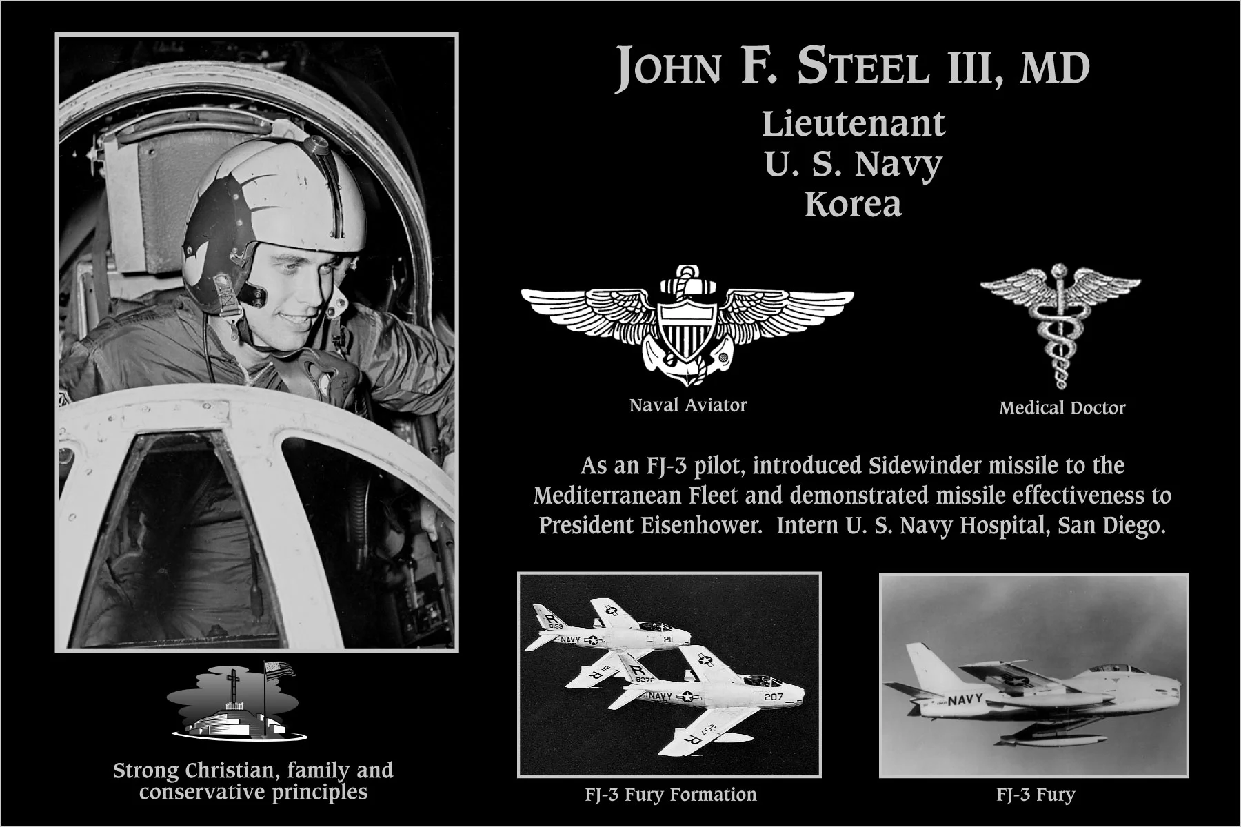 Lieutenant John F. Steel iii | Mt. Soledad Virtual Plaque