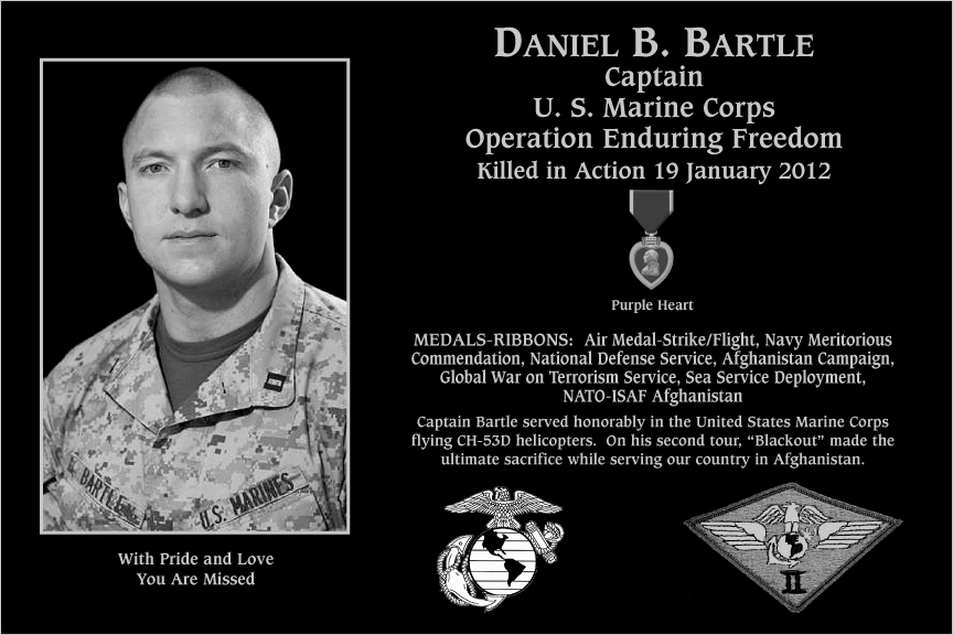 Captain Daniel B Bartle | Mt. Soledad Virtual Plaque