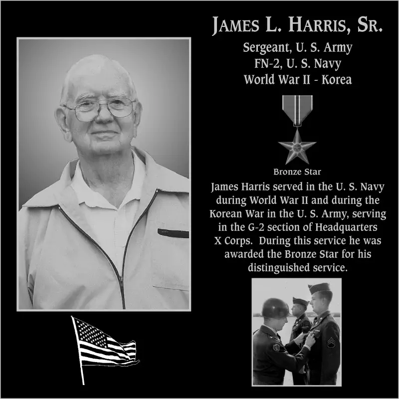 Sergeant James L. Harris sr | Mt. Soledad Virtual Plaque