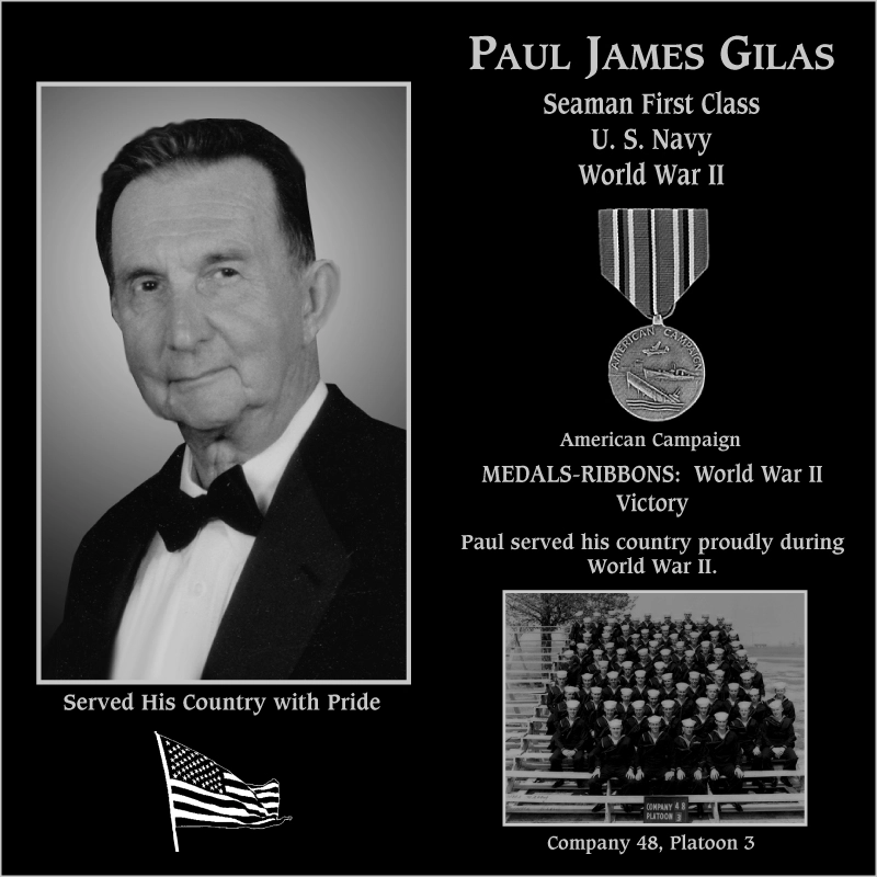 Seamanairmanfireman Paul James Gilas Mt Soledad Virtual Plaque