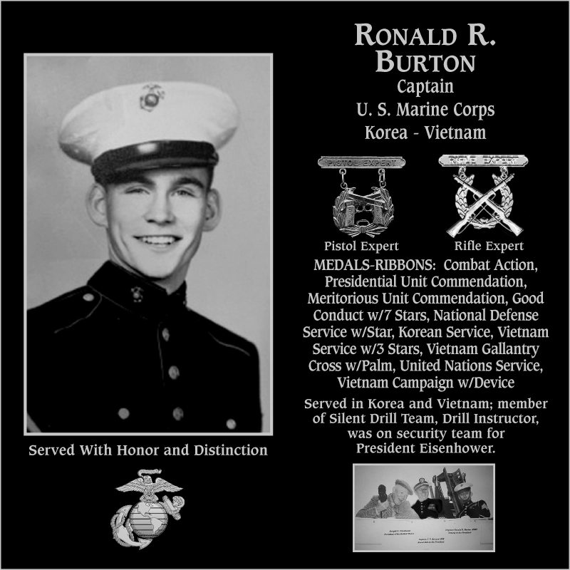 Captain Ronald R. Burton | Mt. Soledad Virtual Plaque