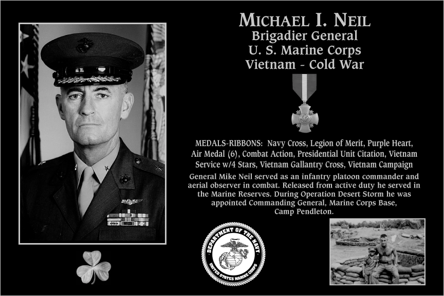 Brigadier General Michael I. Neil | Mt. Soledad Virtual Plaque