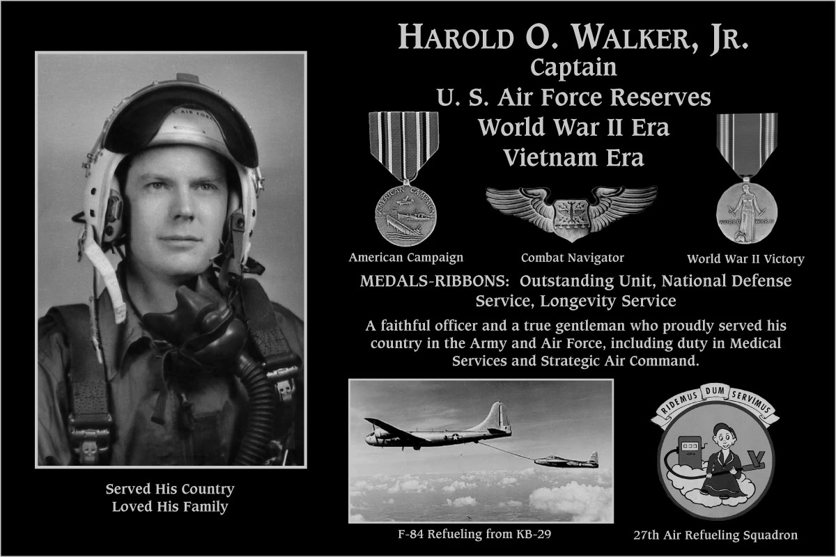Captain Harold O. Walker jr Mt. Soledad Virtual Plaque