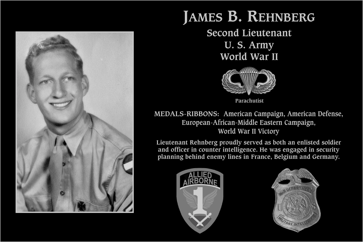 Second Lieutenant James B. Rehnberg | Mt. Soledad Virtual Plaque