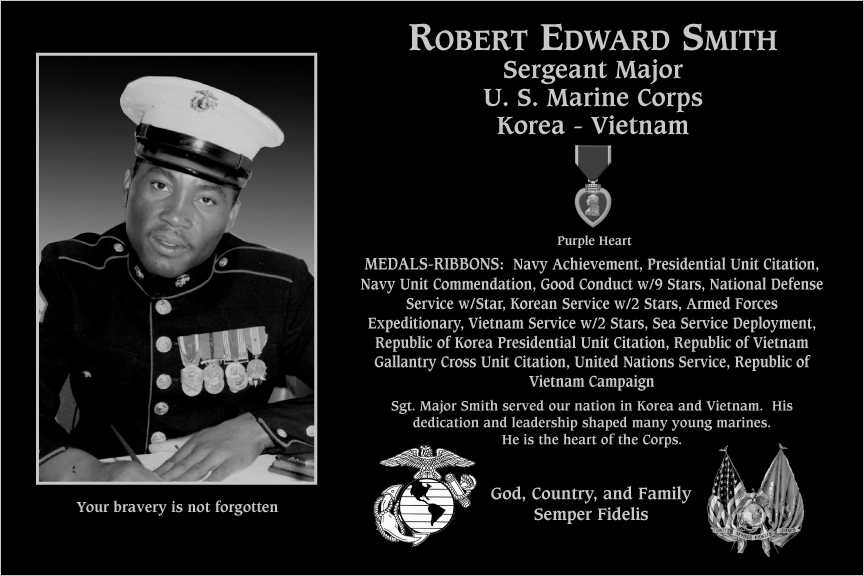 Sergeant Major Robert Edward Smith | Mt. Soledad Virtual Plaque