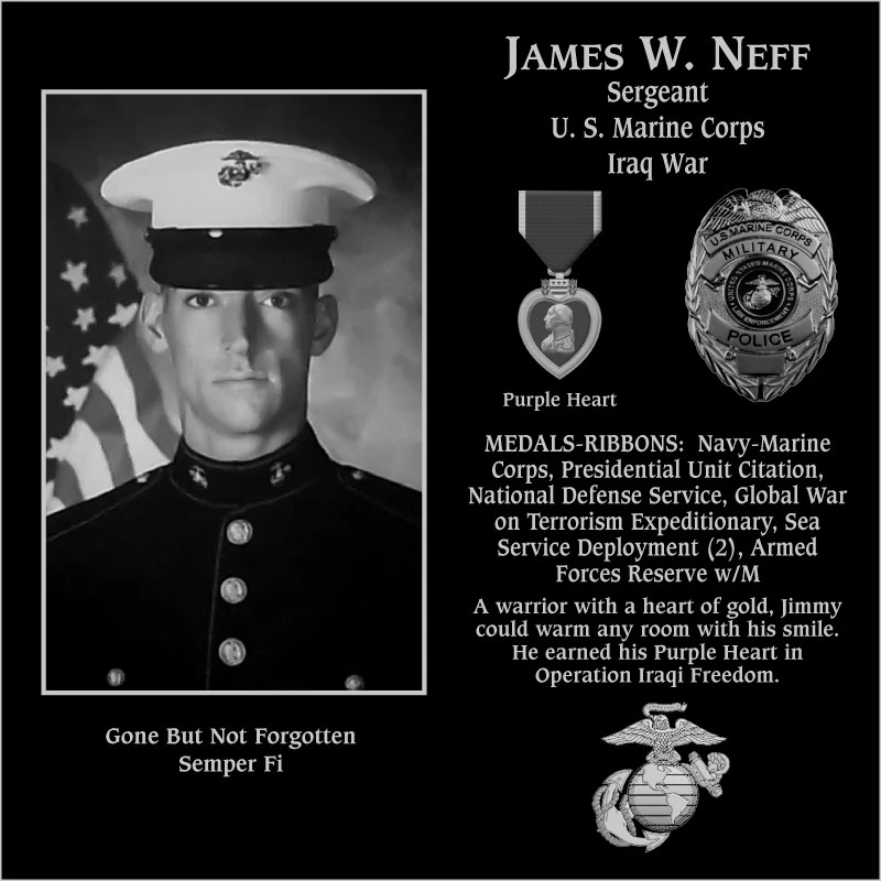 Sergeant James W. Neff | Mt. Soledad Virtual Plaque