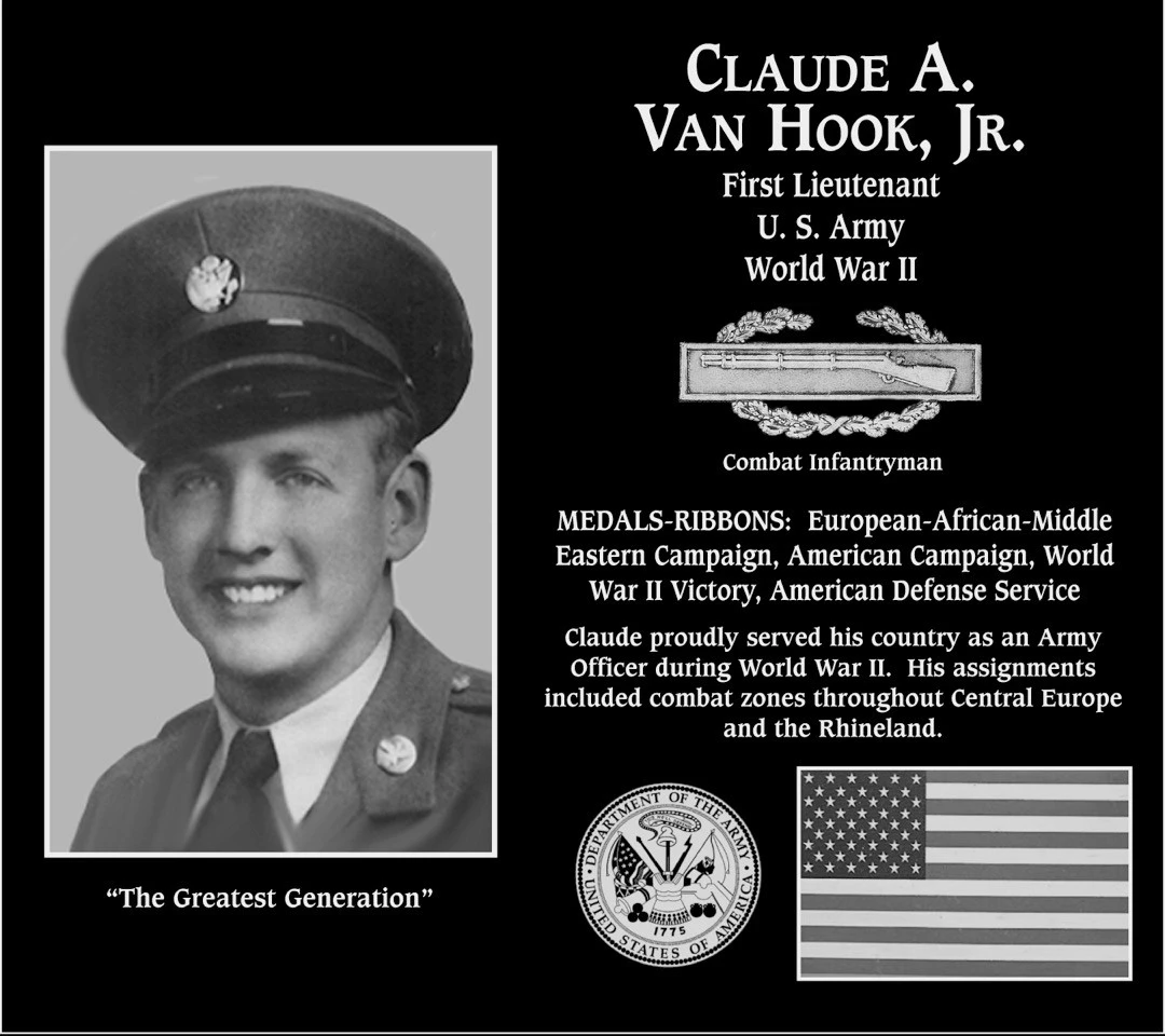 First Lieutenant Claude A. Van Hook jr | Mt. Soledad Virtual Plaque