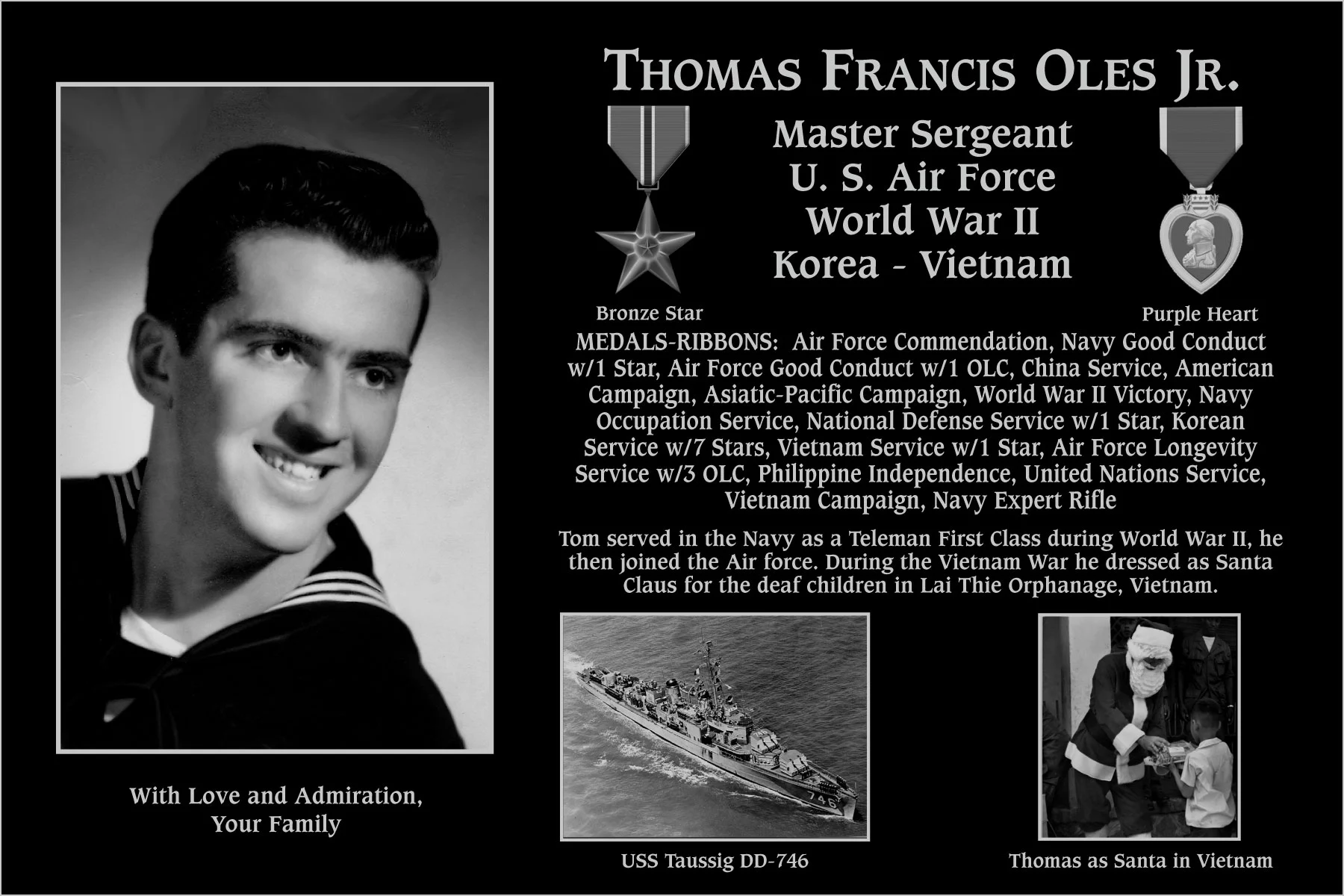 Master Sergeant Thomas Francis Oles Jr 