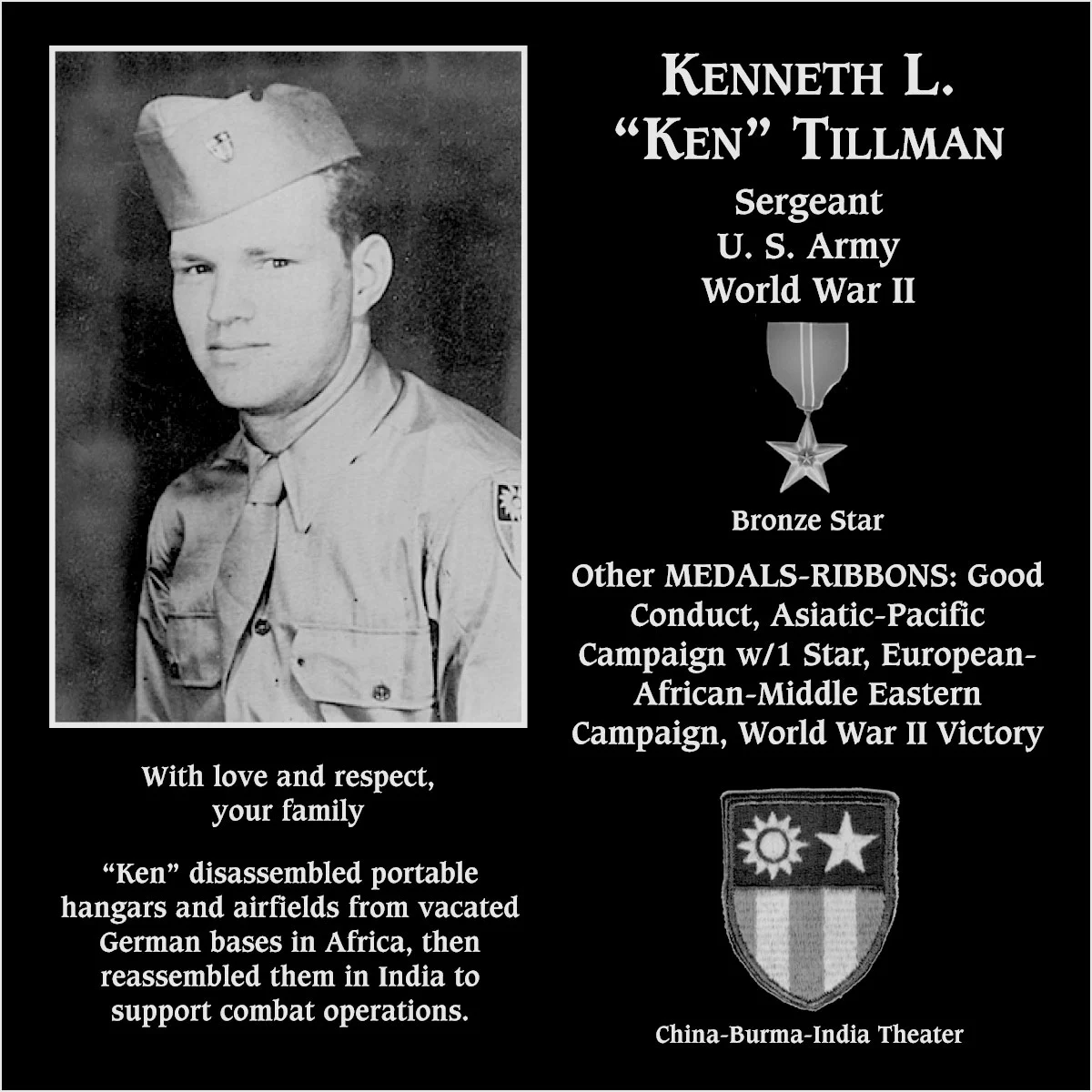 Sergeant Kenneth L Tillman 