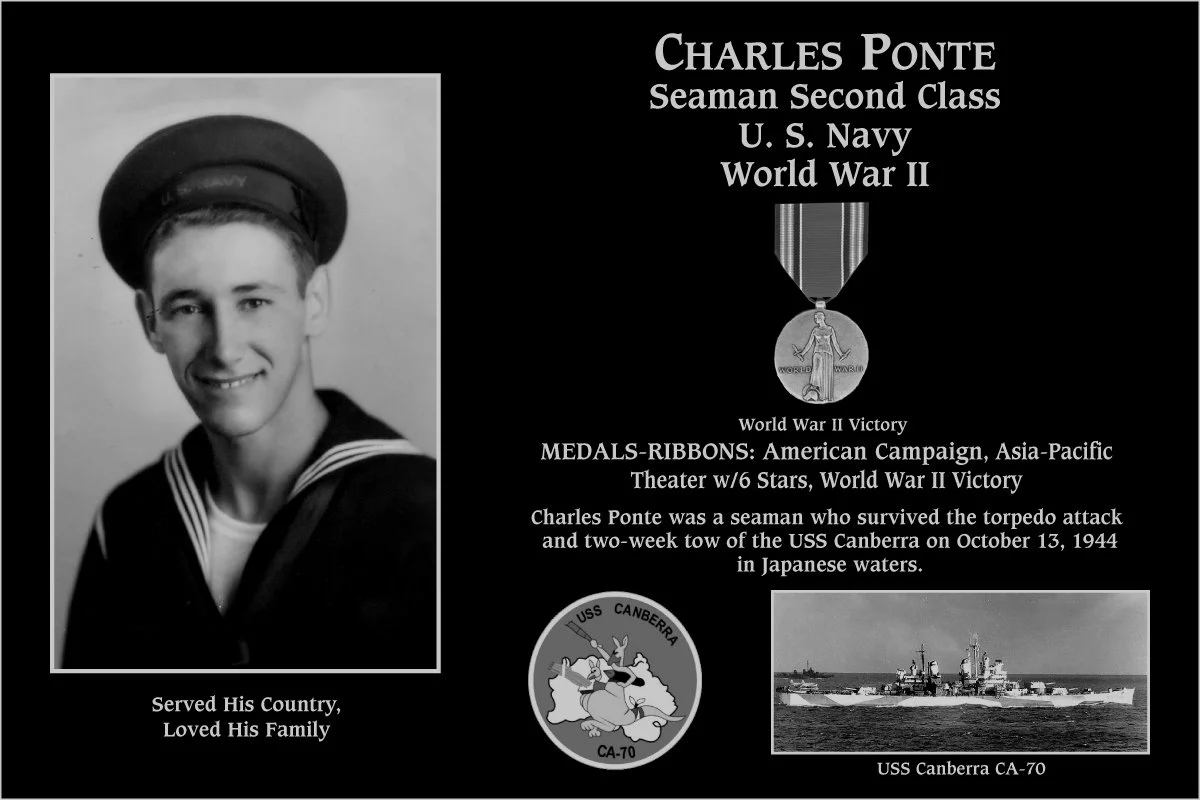 Seaman/Airman/Fireman Apprentice Charles Ponte | Mt. Soledad Virtual Plaque