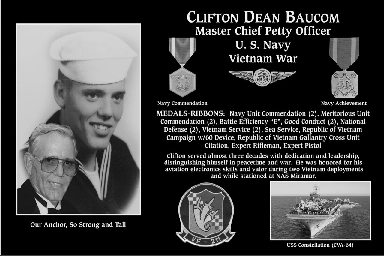 Master Chief Petty Officer Clifton Dean Baucom | Mt. Soledad Virtual Plaque