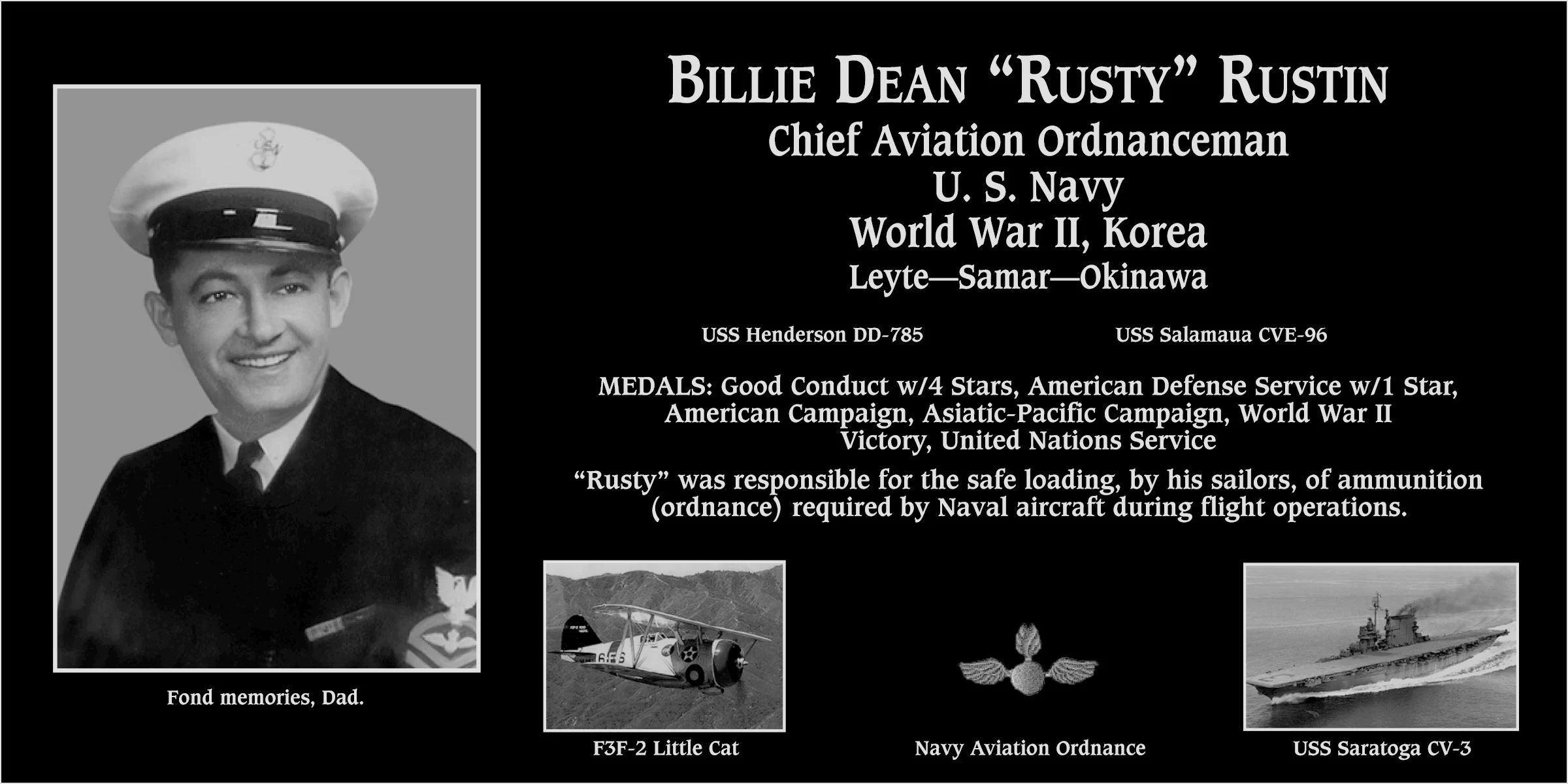 Billie “Rusty” Dean Rustin