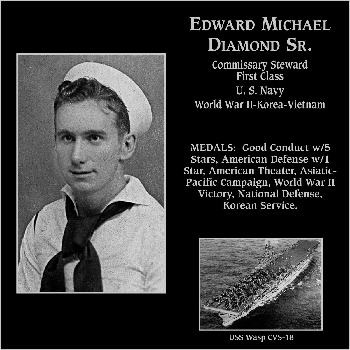 Petty Officer First Class Edward Michael Diamond sr | Mt. Soledad ...