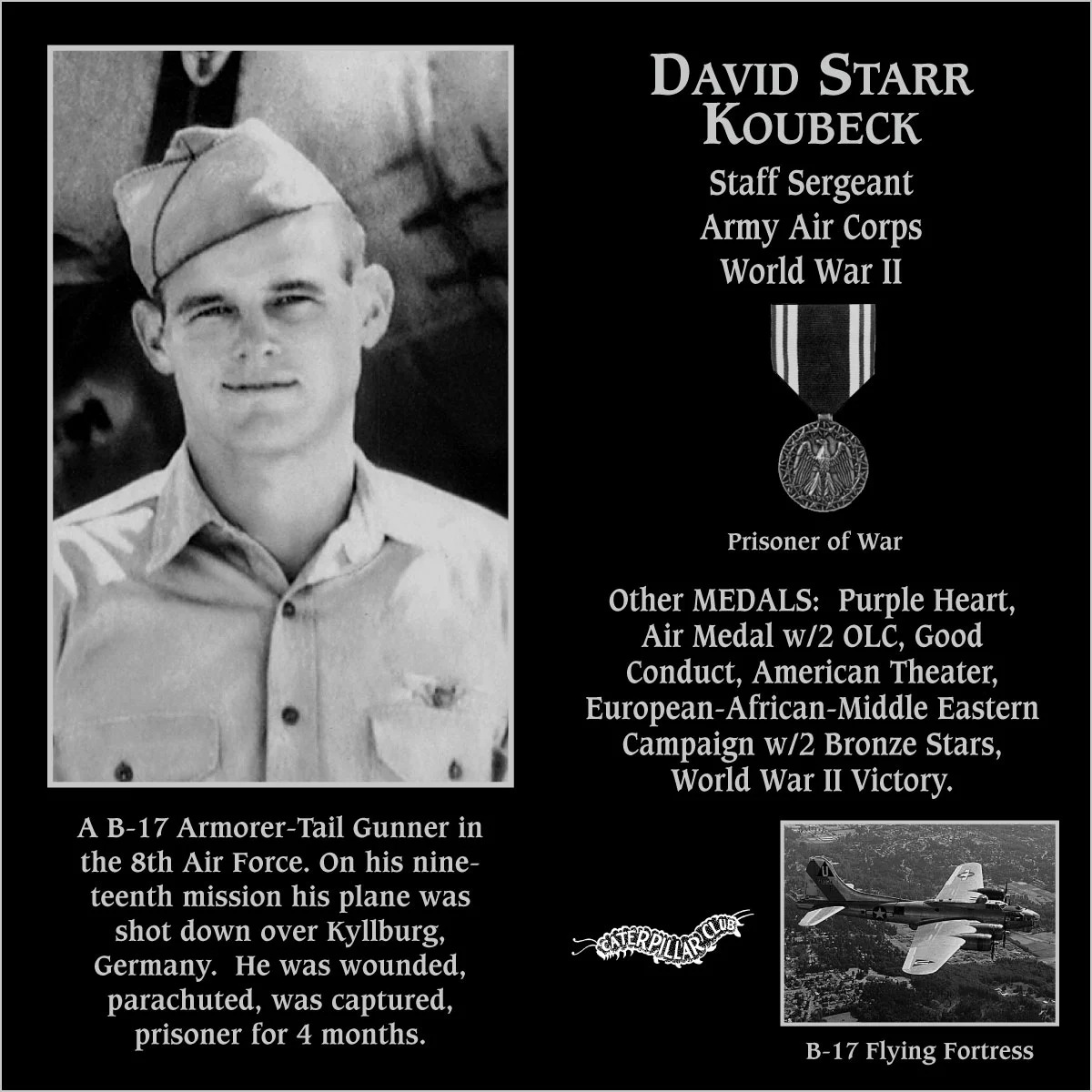 Staff Sergeant David Starr Koubeck | Mt. Soledad Virtual Plaque