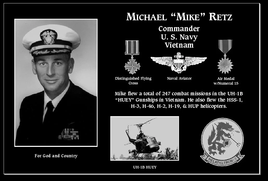 Commander Michael Retz | Mt. Soledad Virtual Plaque