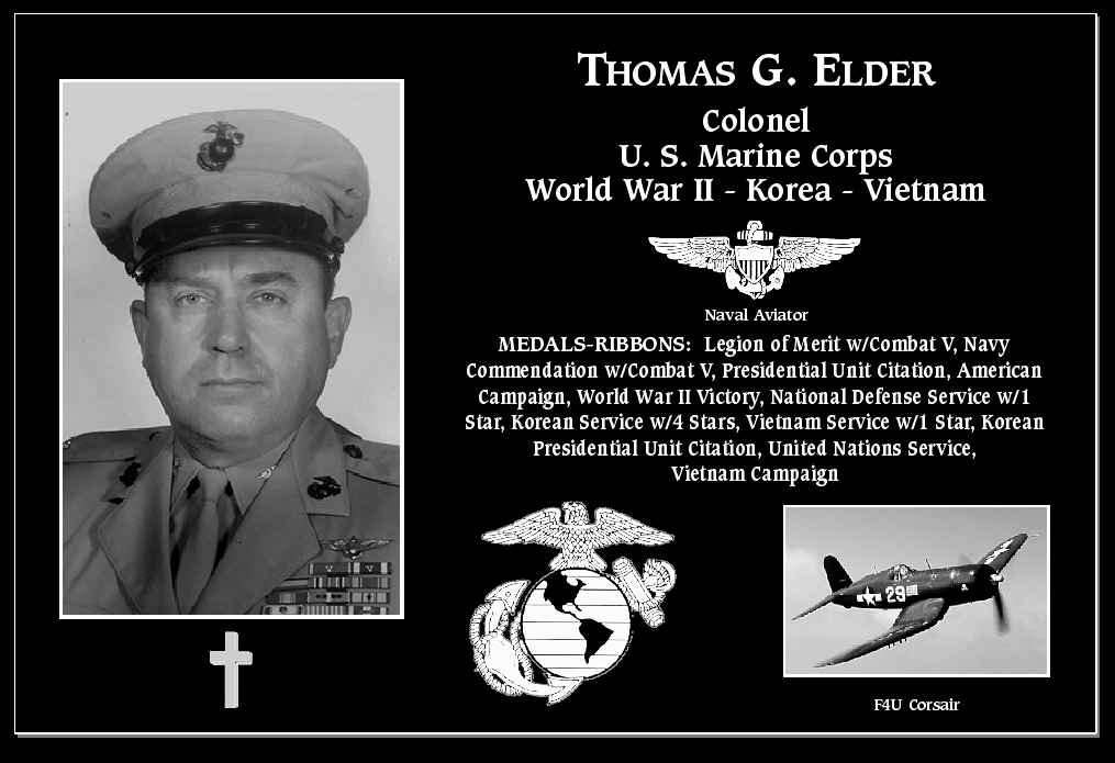 Colonel Thomas G Elder | Mt. Soledad Virtual Plaque