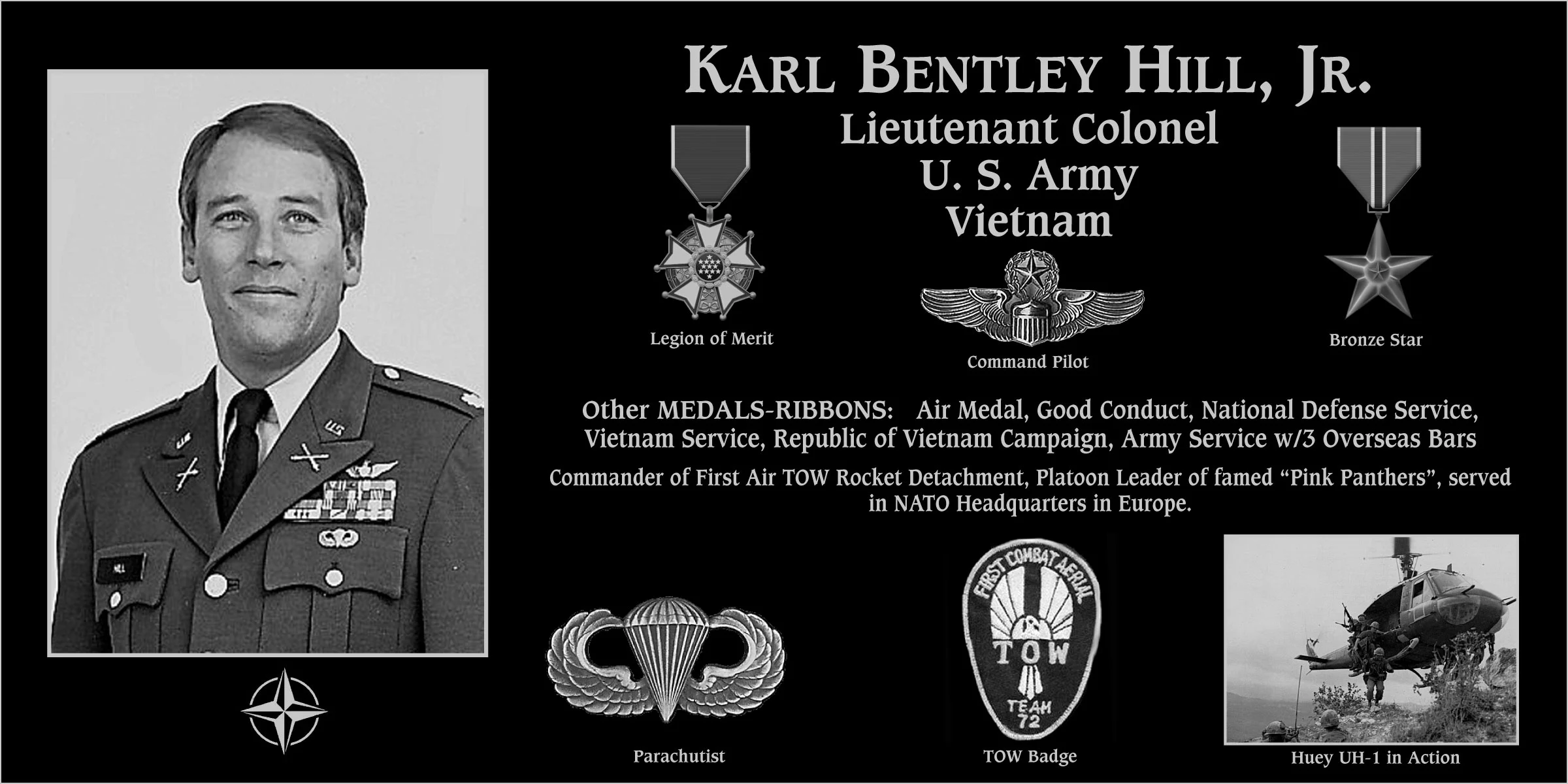 Lieutenant Colonel Karl Bentley Hill jr | Mt. Soledad Virtual Plaque