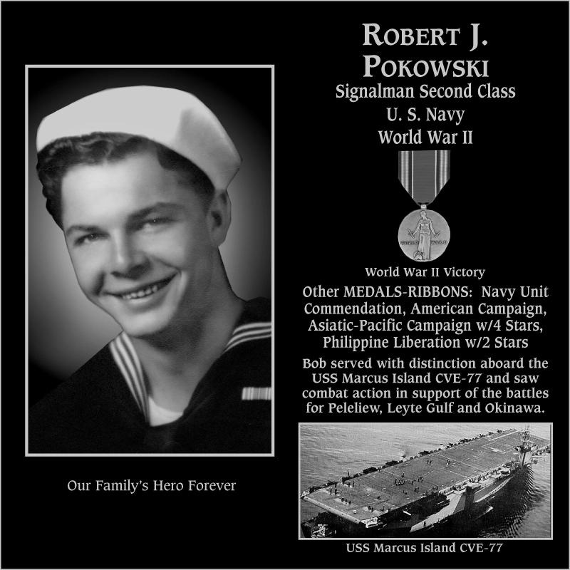 Petty Officer Second Class Robert J. Pokowski | Mt. Soledad Virtual Plaque