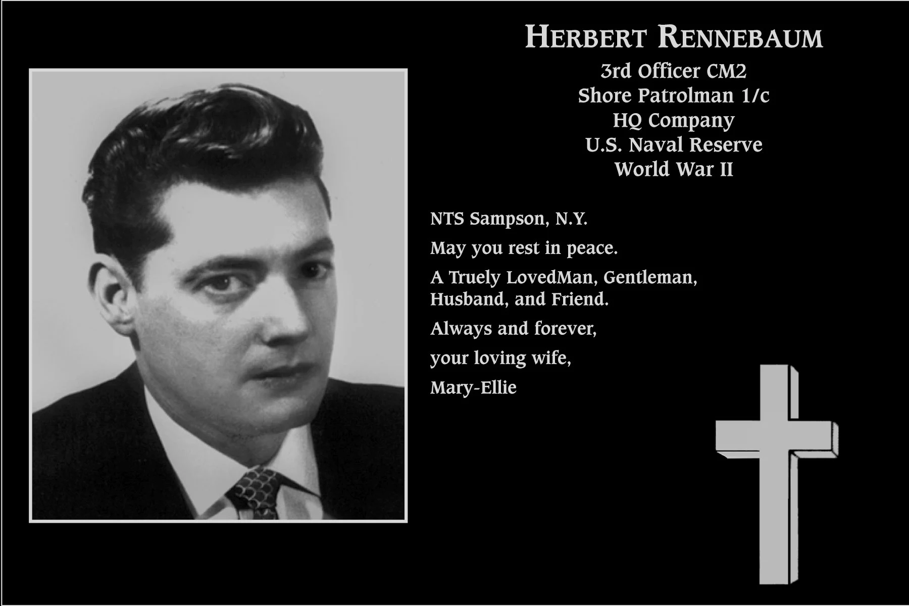 Petty Officer First Class Herbert Rennebaum Mt Soledad Virtual Plaque petty-officer-first-class-herbert-rennebaum-mt-soledad-virtual-plaque