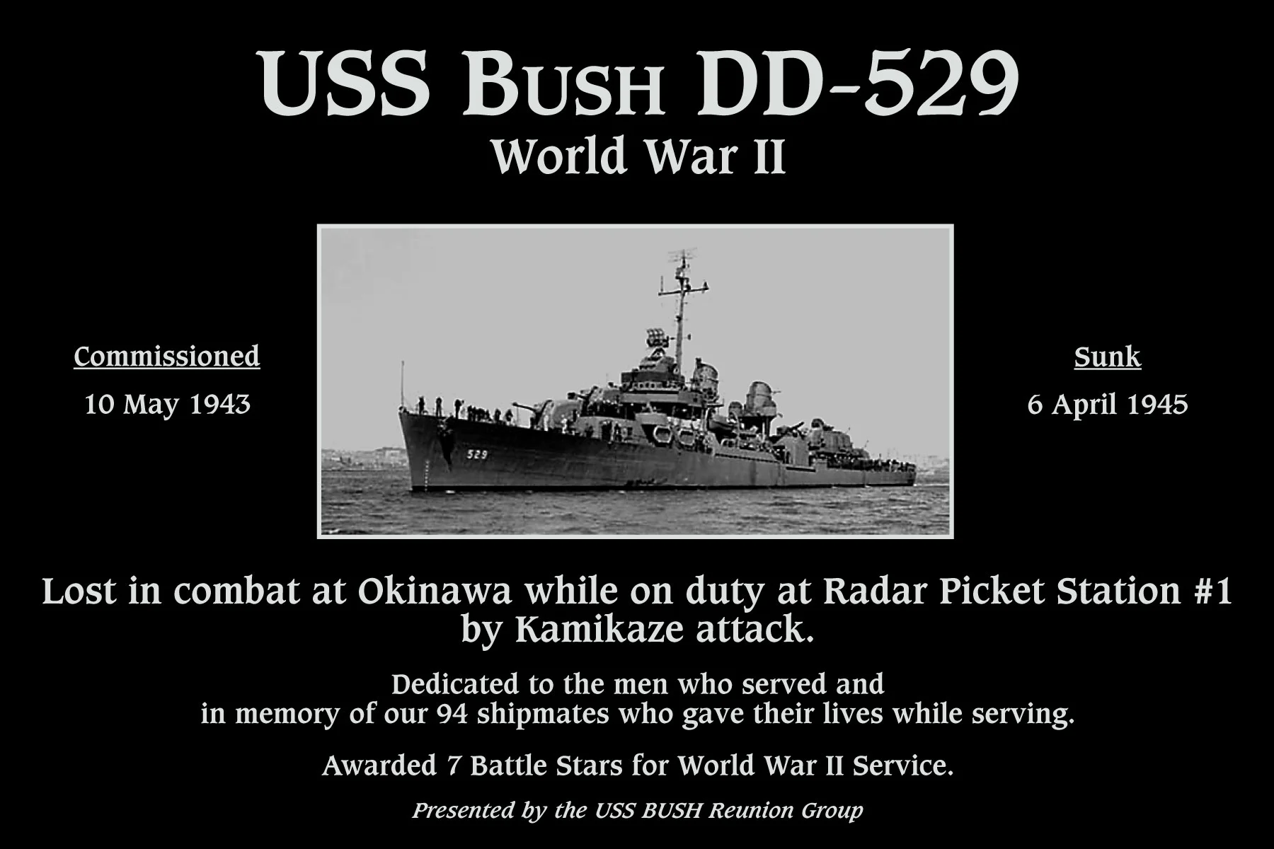 USS Bush DD-529