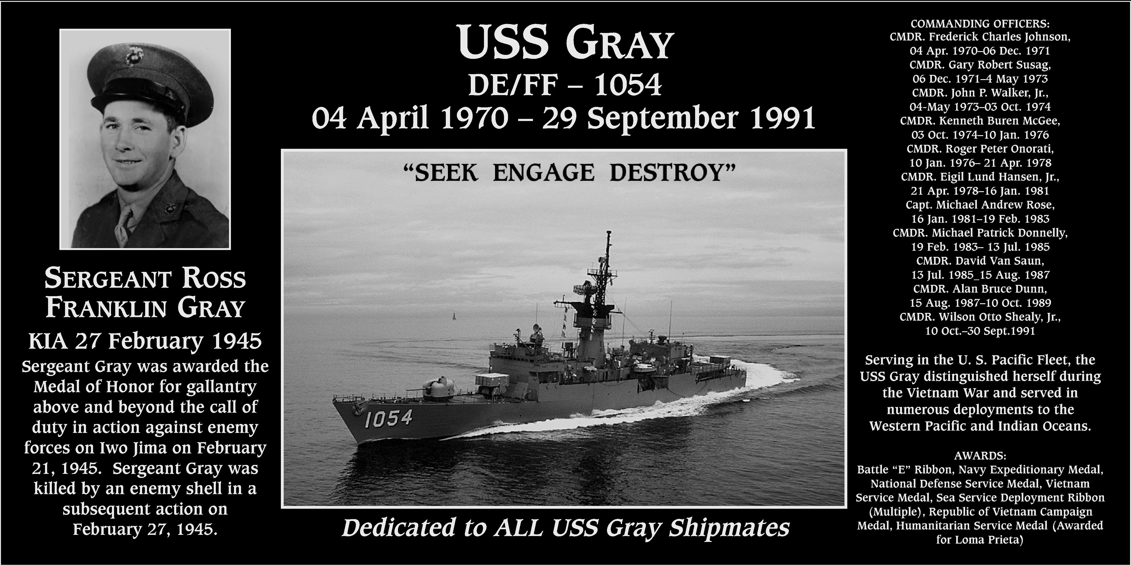 USS Gray DE/FF-1054